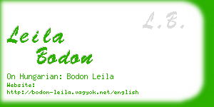 leila bodon business card